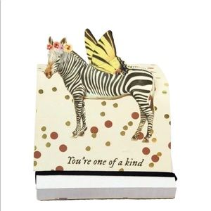 Punch Studio One of a Kind Butterfly Zebra Bungee Pop Up Mini Pocket Notepad